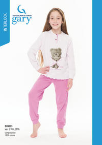 GIRL'S S/L PAJAMAS S20003 Tellini S.r.l. Wholesale Clothing